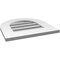 Ekena Millwork Round Top Surface Mount PVC Gable Vent: Functional, w/ 3-1/2"W x 1"P Standard Frame, 18"W x 18"H GVPRT18X1801SF - alternate 3